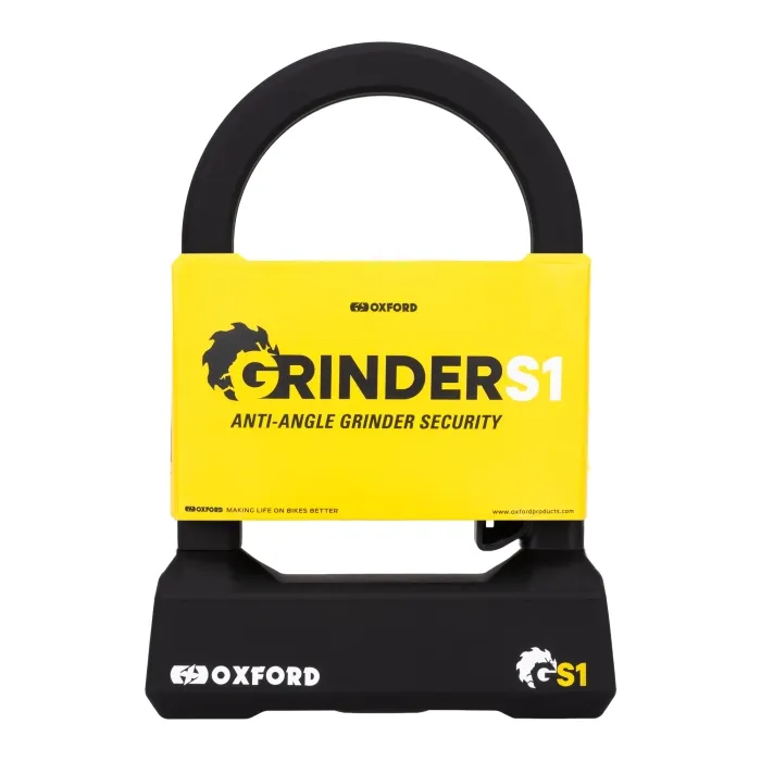Oxford Grinder S1 U-Lock, Length: Short, Size:: 14mm x 260mm x 155mm