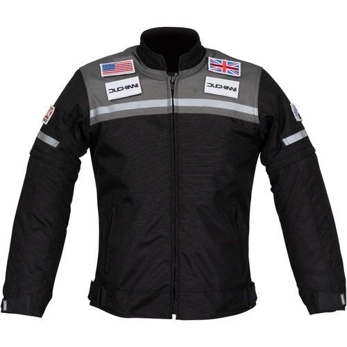 Duchinni Grid Kids Jacket Black Gun, Colour: Black/Gun, Size:: M