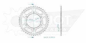 Esjot Rear Steel 43T, 525