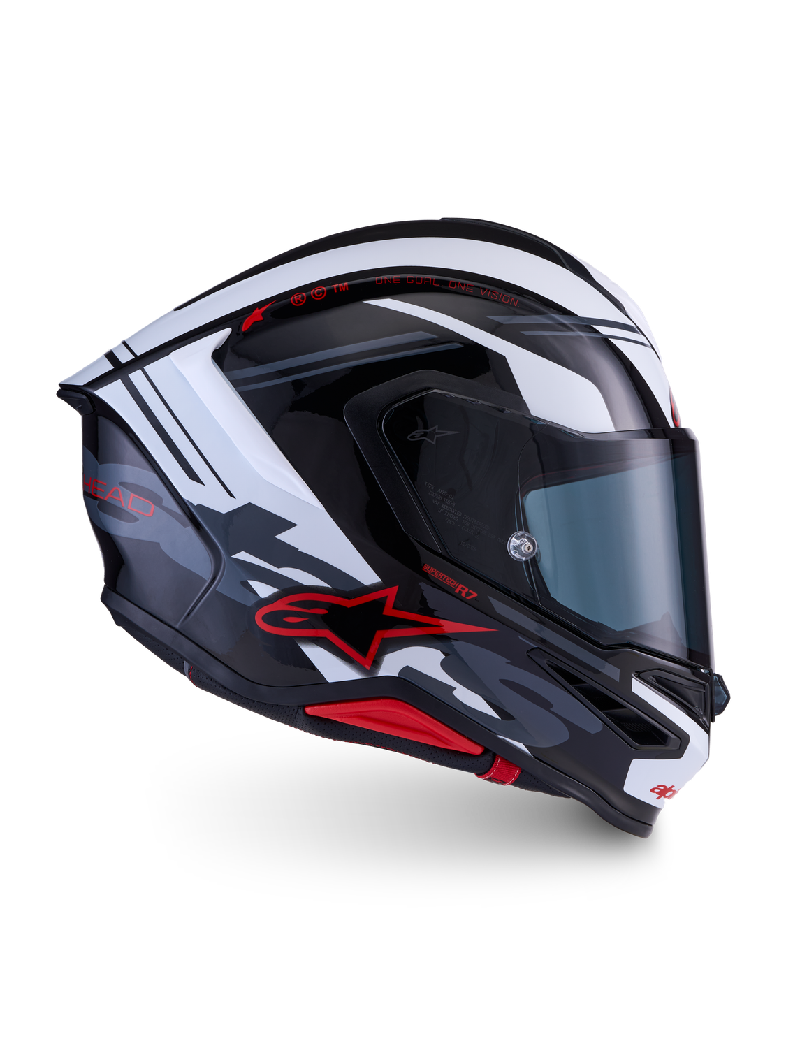 Alpinestars S-R7 A-Core Motorcycle Helmet PRE ORDER, Colour: Black White Red Glossy, Model no.: S-R7, Size:: L