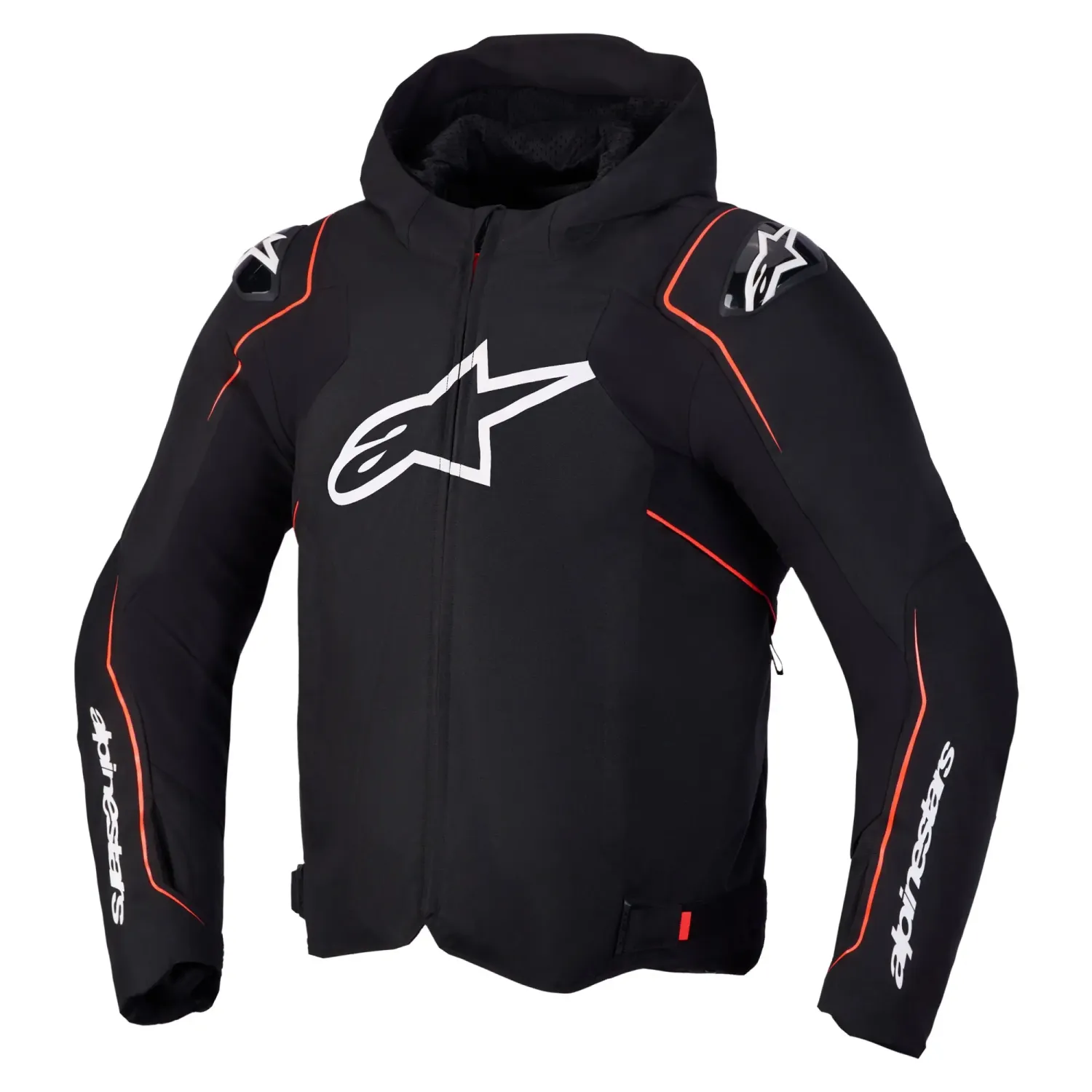 Alpinestars Zaca V2 Waterproof Men’s Jacket, Colour: Black/Red/Fluo, Size:: S