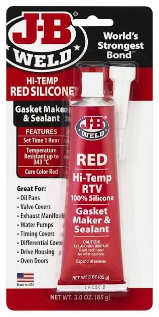 Hi-Temp RTV Silicone Gasket Maker Sealant - Red, 85g - 31314UK