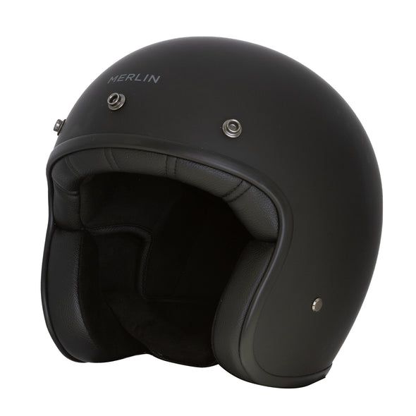 Merlin Blackbird Jet Helmet - Matt Black