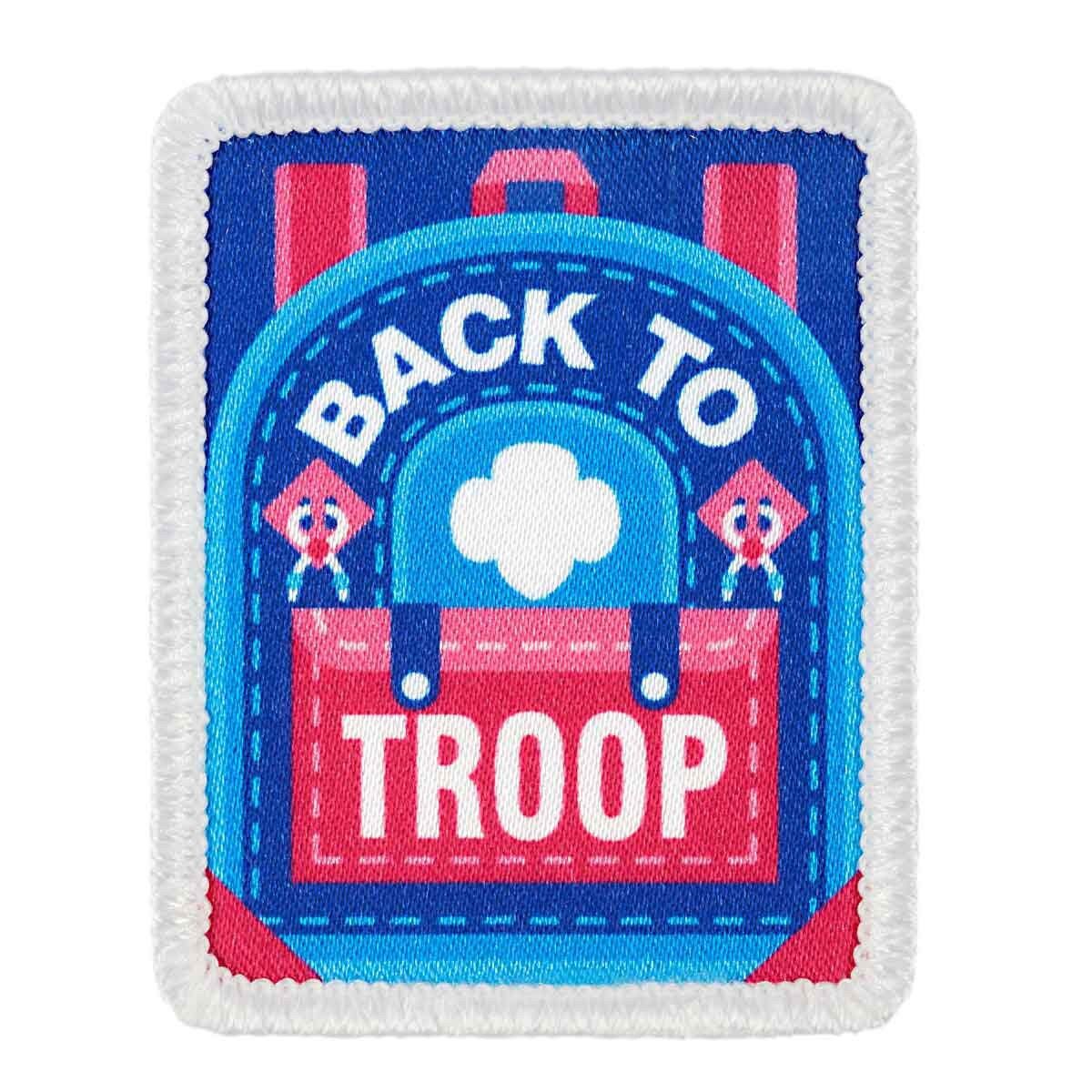 Back To Troop Girl Scout Iron-On Fun Patch