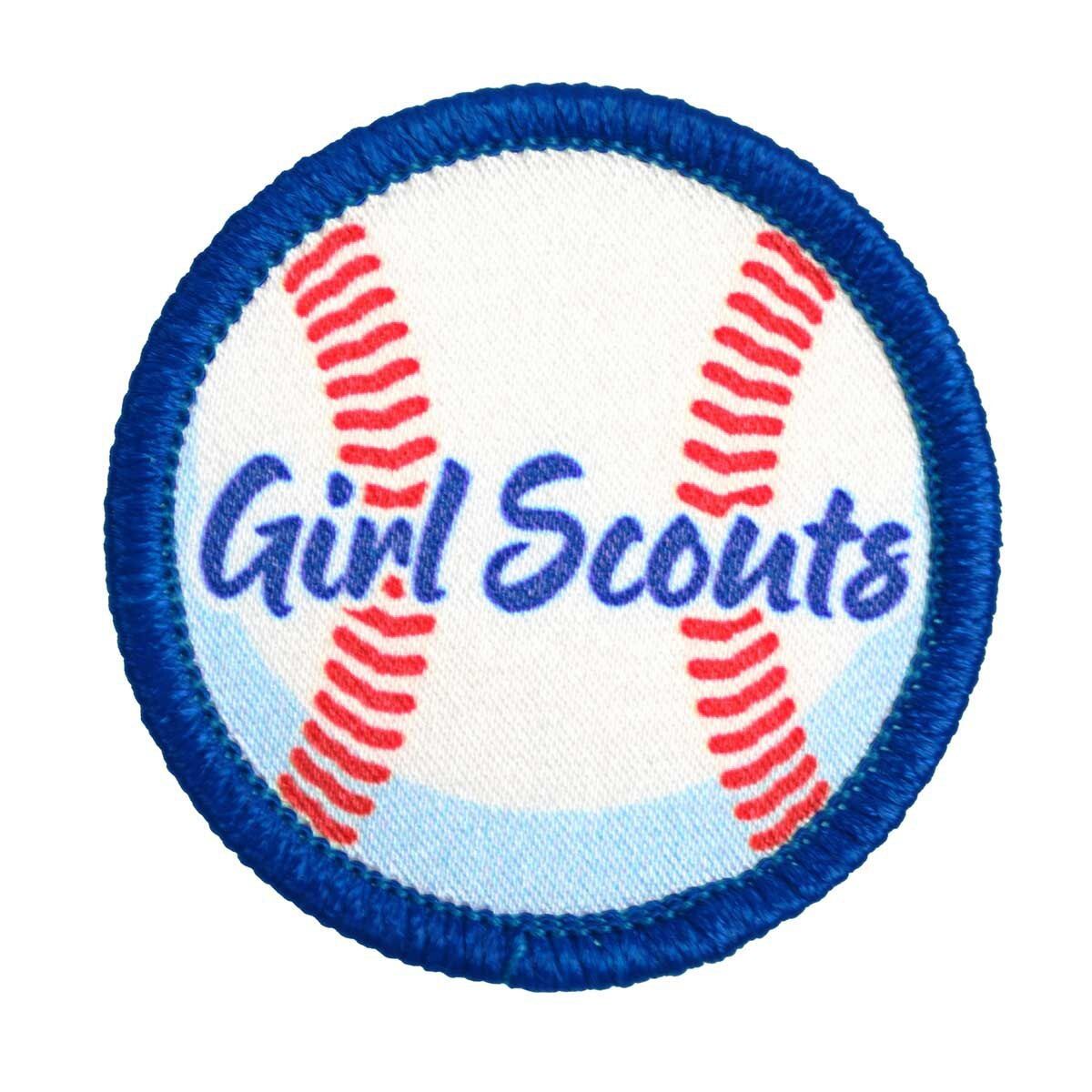 Baseball Girl Scouts Sew-On Fun Patch