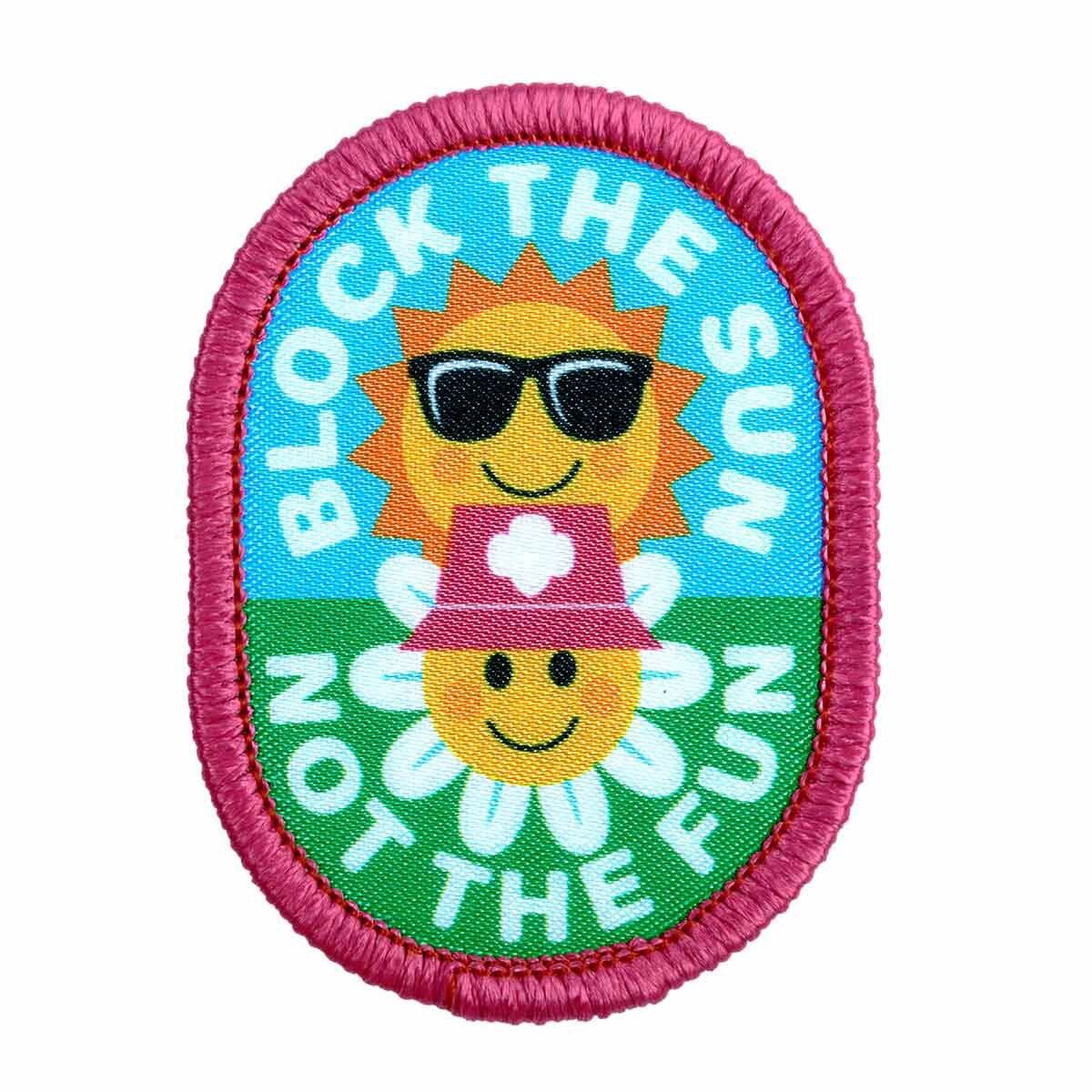 Block the Sun Not the Fun Girl Scout Sew-On Fun Patch