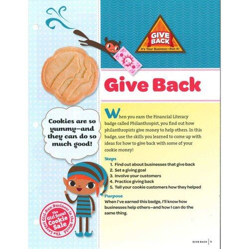 Brownie Give Back Badge Requirement Pamphlet