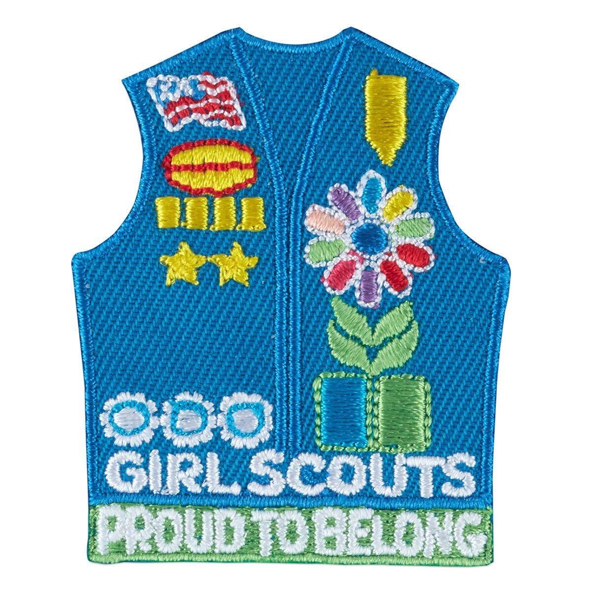 Daisy Uniform Girl Scouts Proud To Belong Iron-On Fun Patch