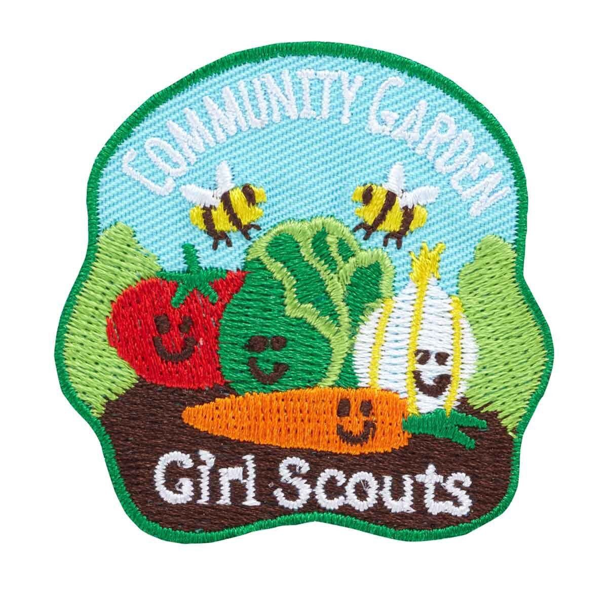 Community Garden Veggies Girl Scouts Iron-On Fun Patch