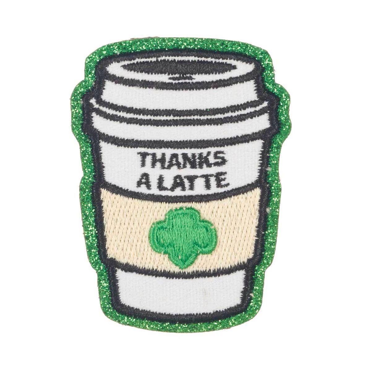 Girl Scouts x Supermix Studio Thanks A Latte Iron-On Super Fun Patch