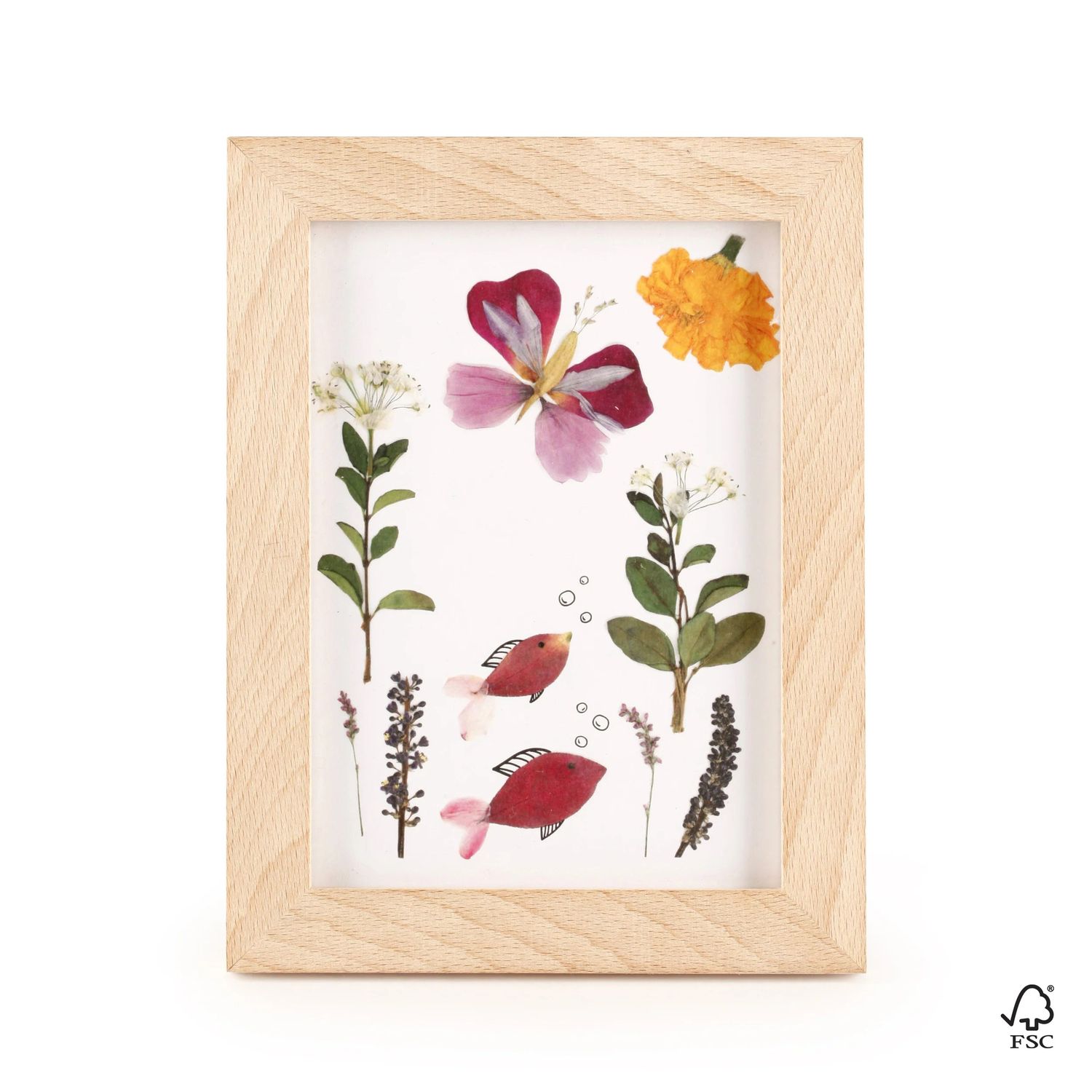 Huckleberry Pressed Flower Art Frame