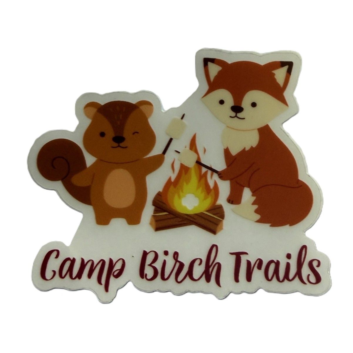Camp Birch Trails 3" Water Bottle Decal - Campfire Friends