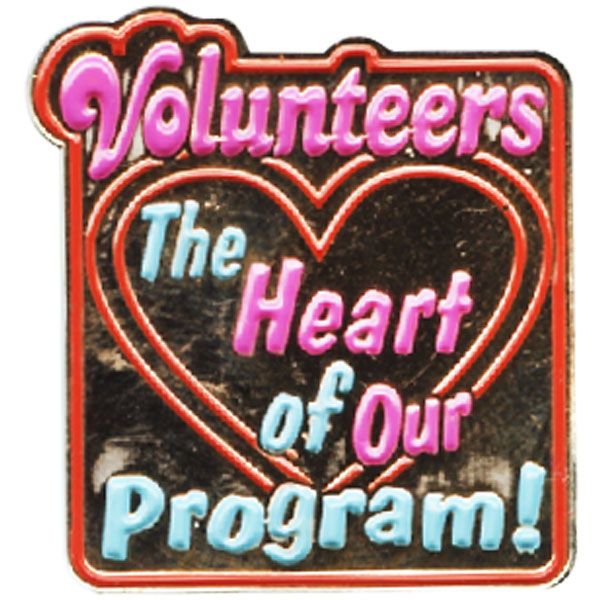 Volunteers Heart of Our Program Pin