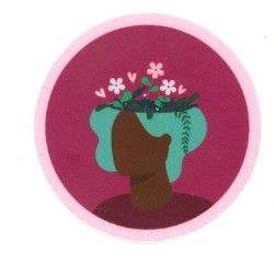 Nurtured By Nature 2" Round Water Bottle Decal