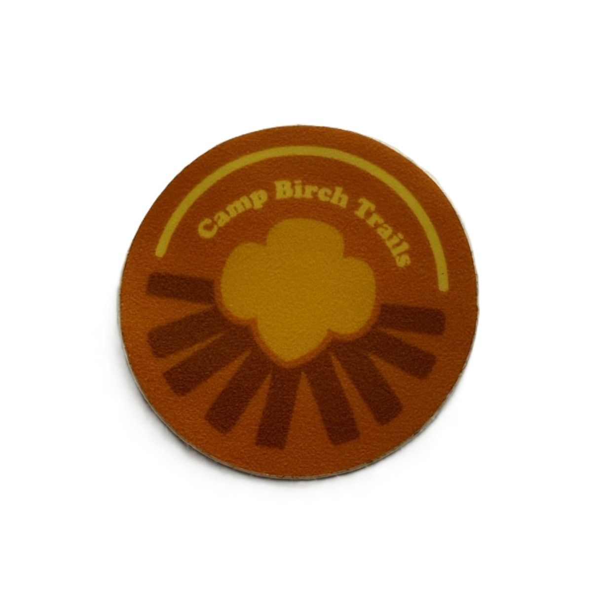 Camp Birch Trails 1" Round Water Bottle Decal