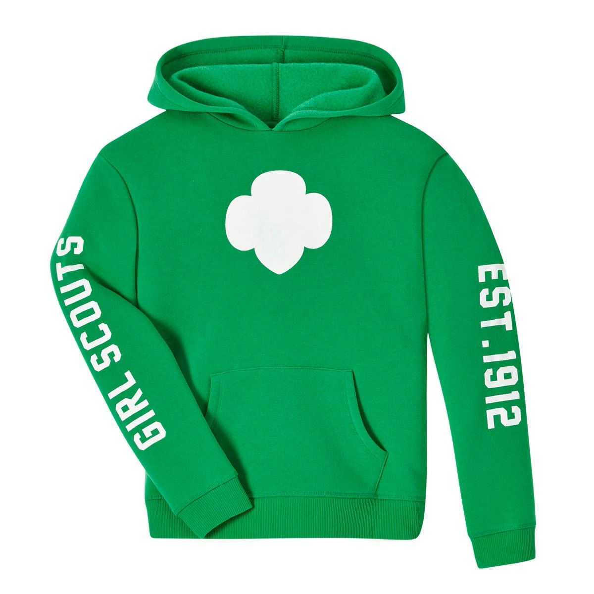 Est. 1912 Trefoil Hoodie Green Sweatshirt - Girls