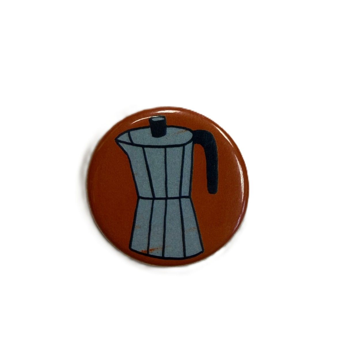 Button Pin 1" Coffee Pot