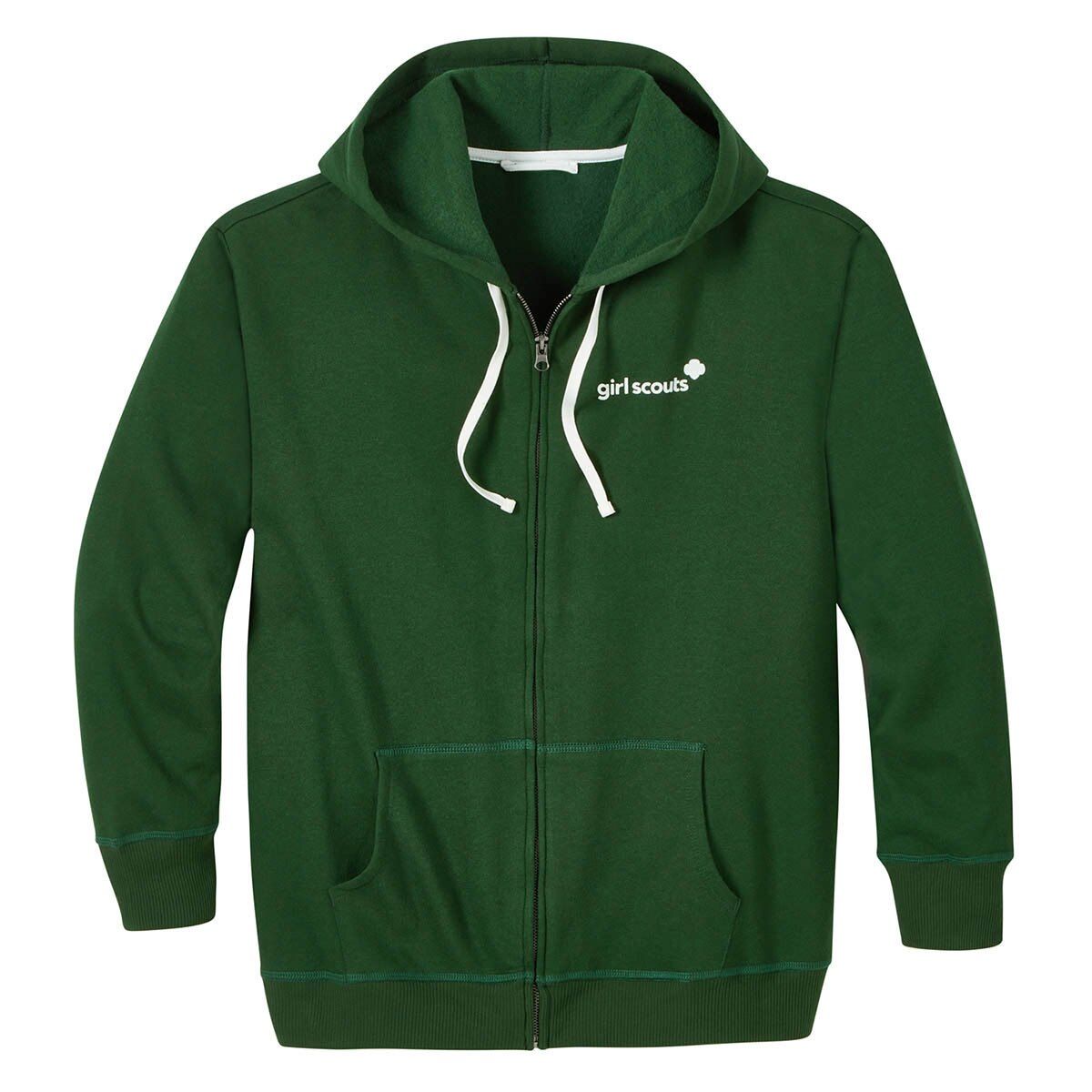 Green Zip-Up Hoodie – Adult