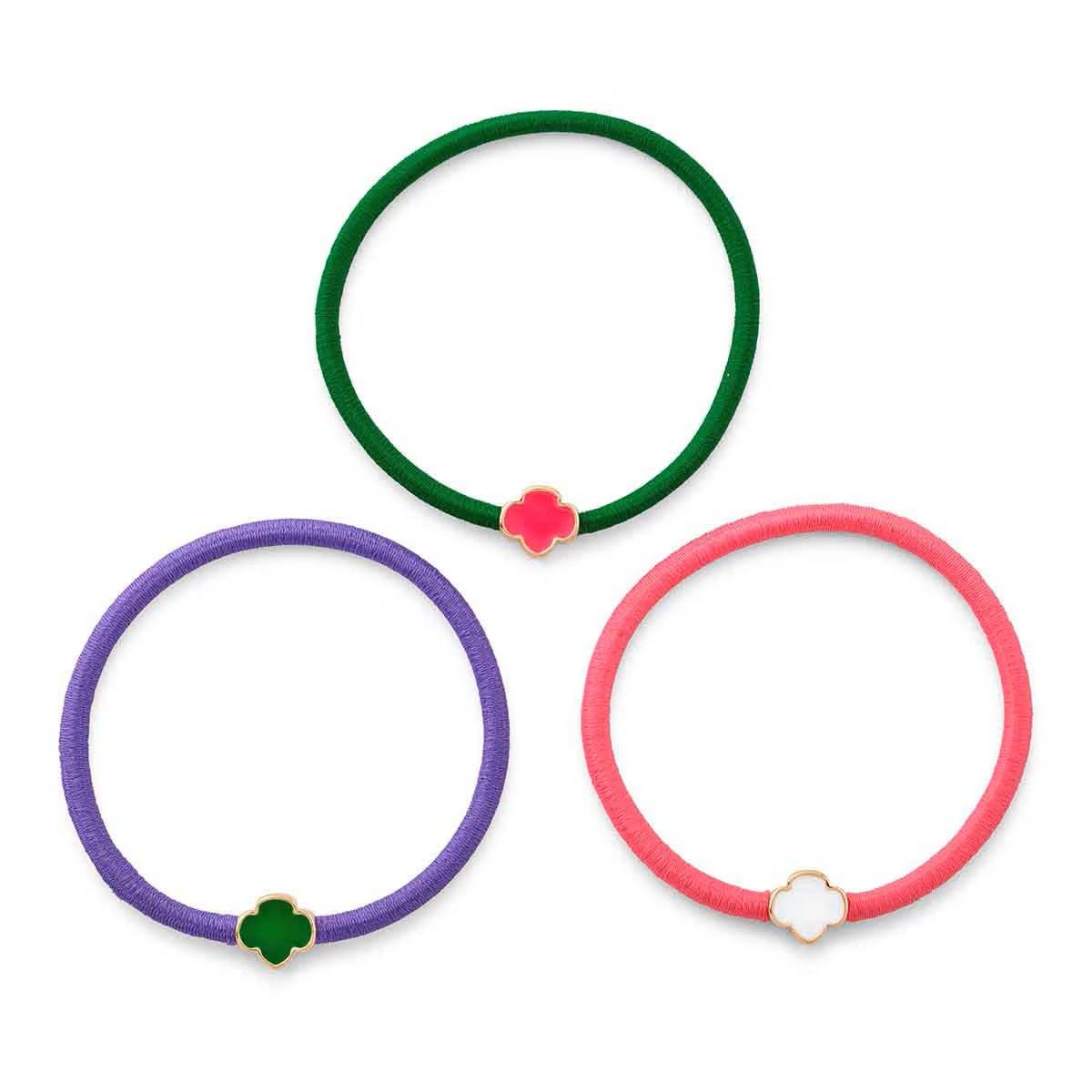 Multicolor Hair Tie 3 Pk Set