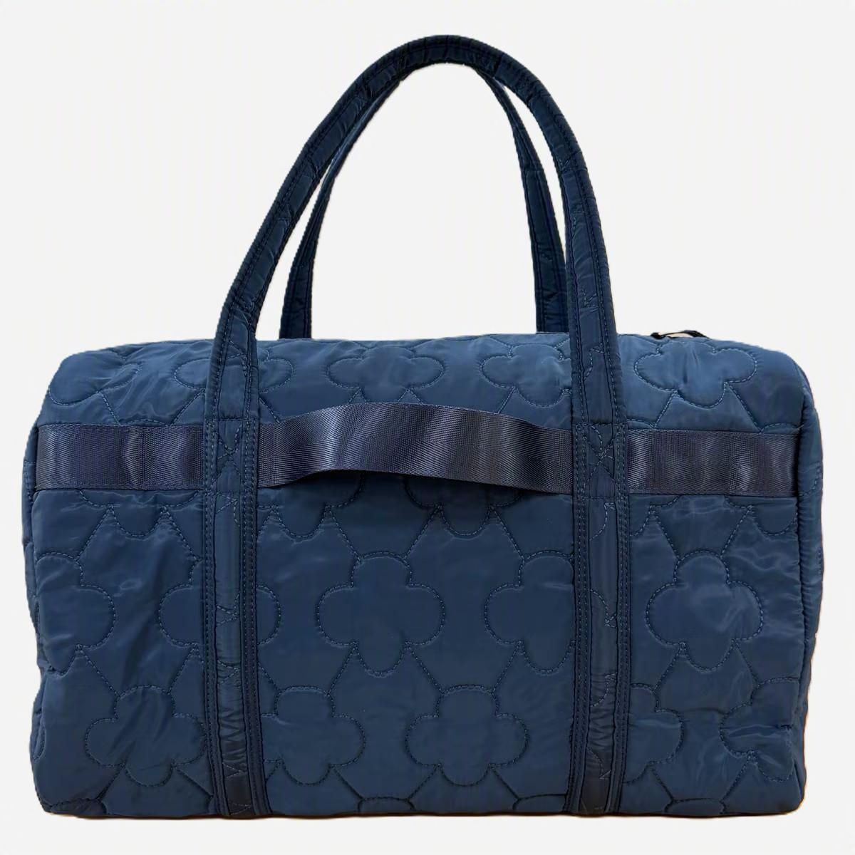 Navy Trefoil Quilting Duffel Bag