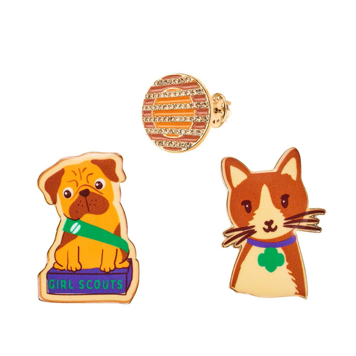 Animal Cookie Pins - 3 Pk Set