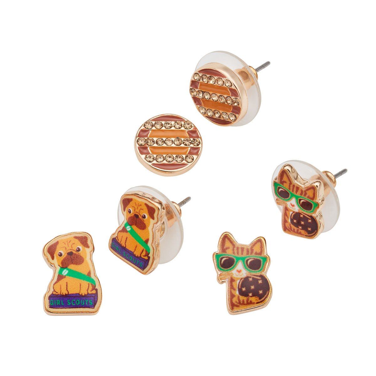 Animal Cookie Earrings - 3 Pk Set