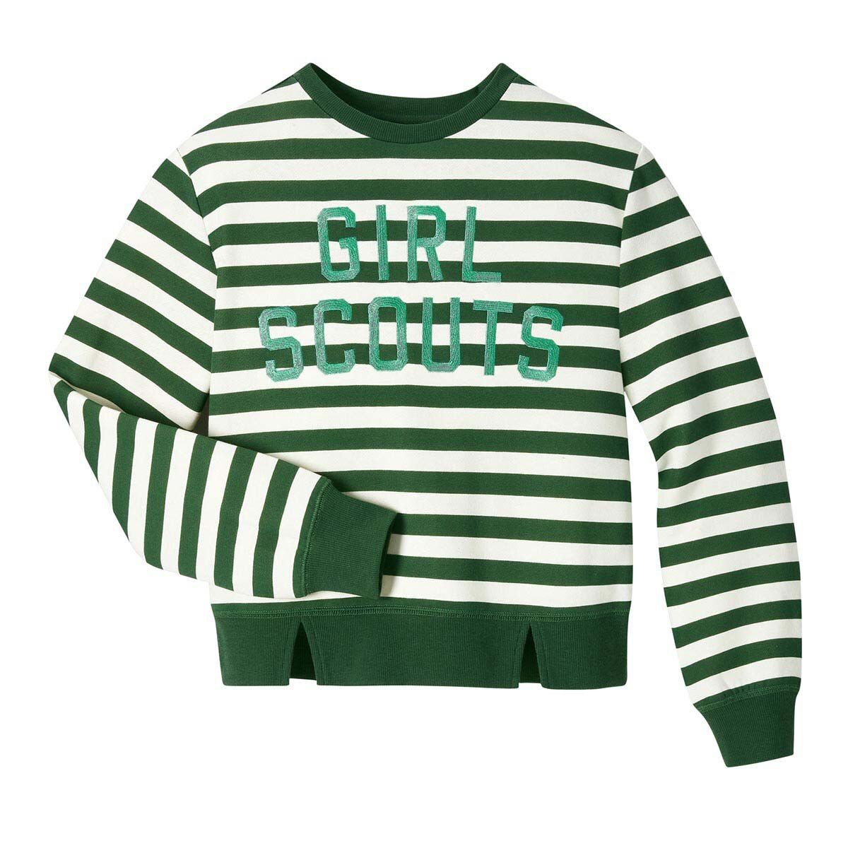 Striped Slouch Sweatshirt - Girls'