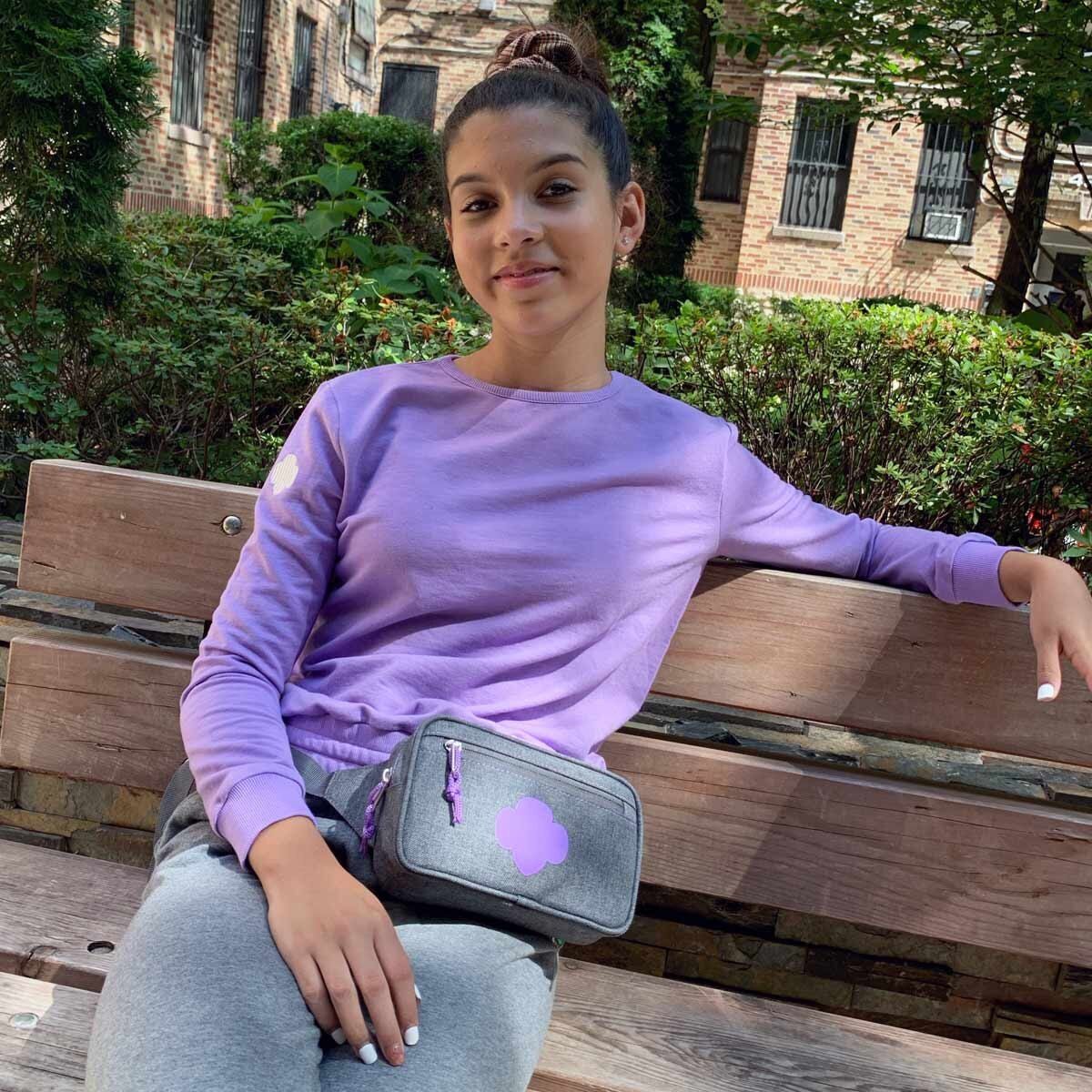 Violet French Terry Drawstring Sweatshirt
