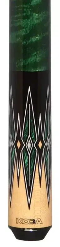 Koda K2 Pool Billiards Cue Stick KL180 Gloss Green Black Points Wrapless