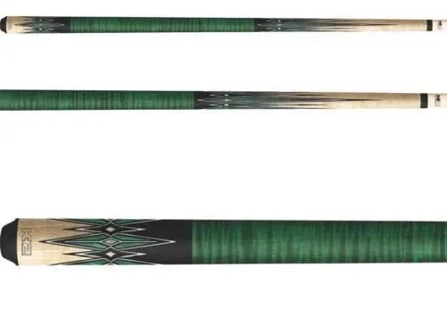 Koda K2 Pool Billiards Cue Stick KL180 Gloss Green Black Points Wrapless