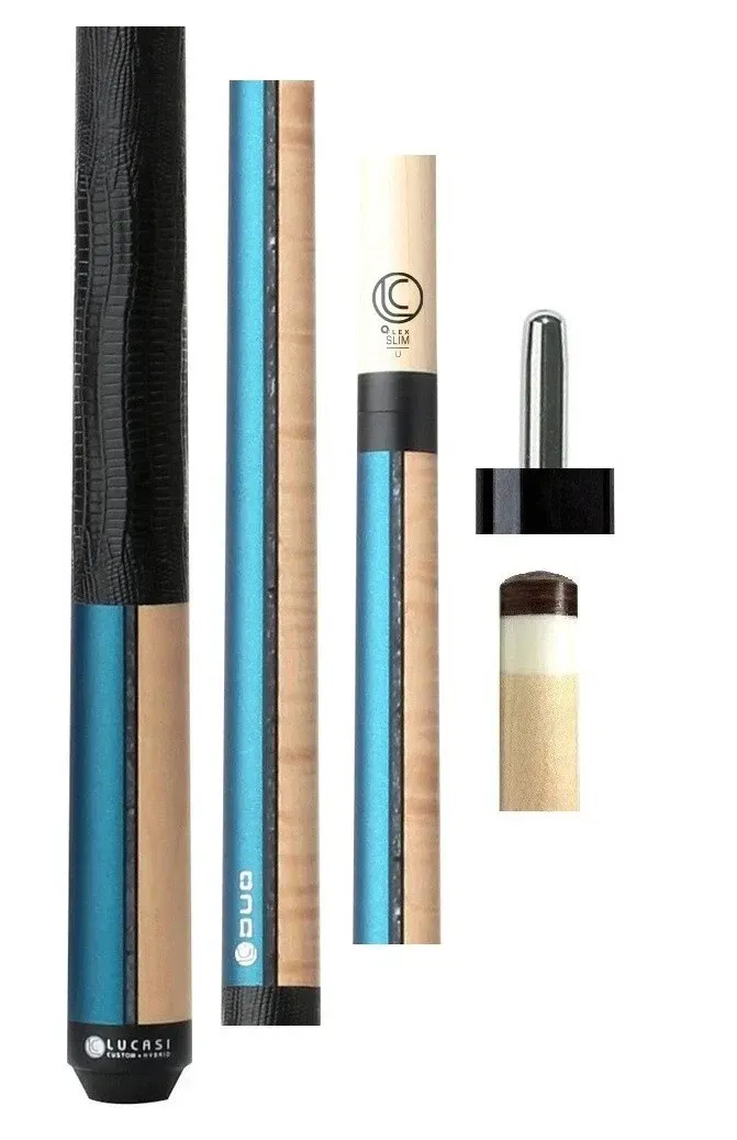 NEW Lucasi Duo LZDU13 Pool Cue - 11.75mm Zero Flexpoint Shaft - Free US Shipping