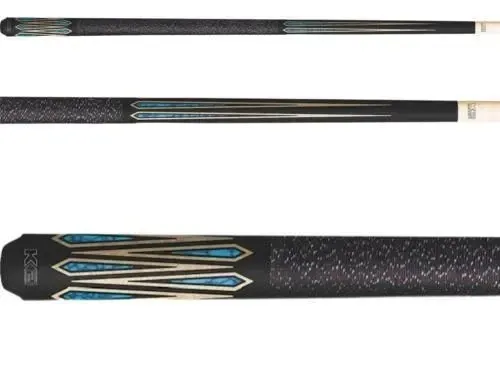 K2 POOL CUE KLSE11 Low Deflection Cue Black and Turquoise