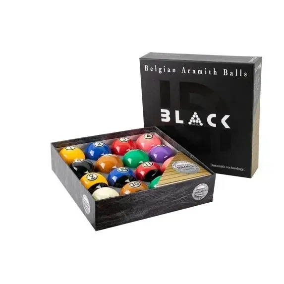 Aramith Tournament Black TV Billiard Pool Ball set 2 1/4