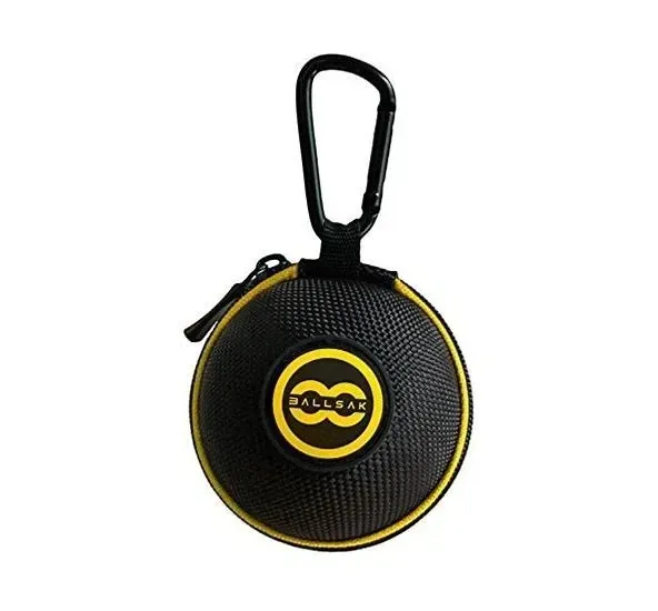 Ballsak YELLOW/BLACK Clip-on Carry Cue Ball Case for Pool Billiards Balls