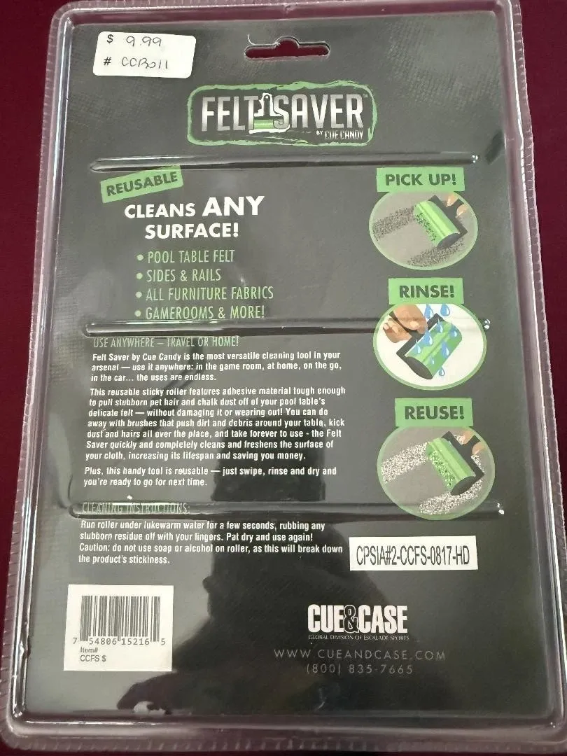 New Cue Candy Felt Saver - Pool Table Felt Cleaner - Felt Saver By Cue Candy