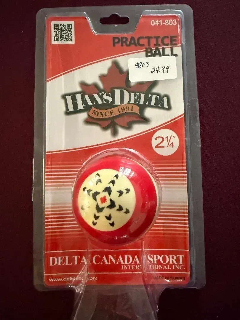 HAN'S DELTA 041-803 Red Training Practice Billiard Pool Cue Stripe Ball