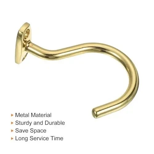 Billiards Cue Stick Rack Hook Gold Tone Snooker Pool Bridge Stick