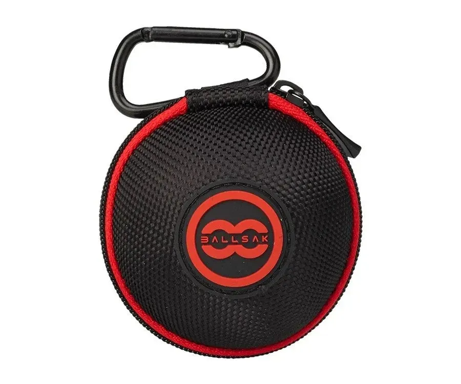Ballsak RED/BLACK Clip-on Carry Cue Ball Case for Pool Billiards Balls