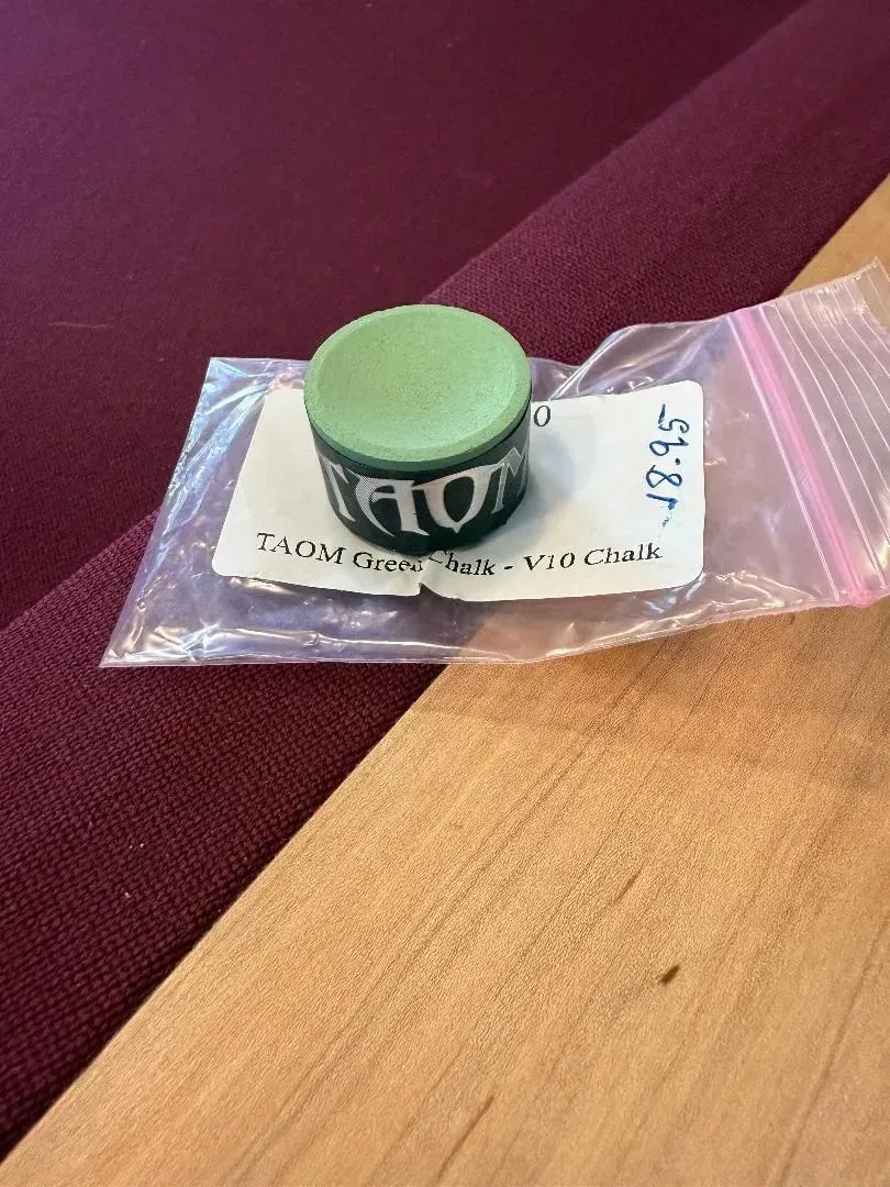 TAOM V10 Green Cue Tip Chalk Snooker Pool Billiard Chalk