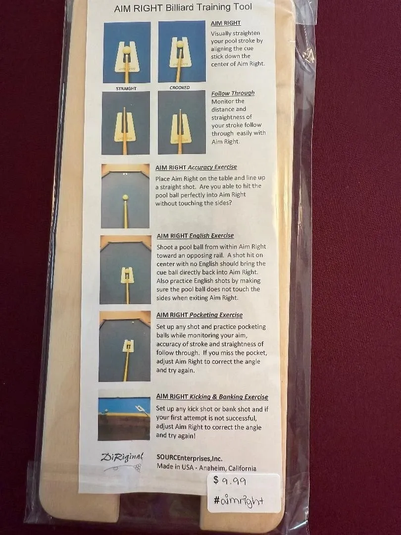 Aim Right Billiard Training Tool by DiRiginal