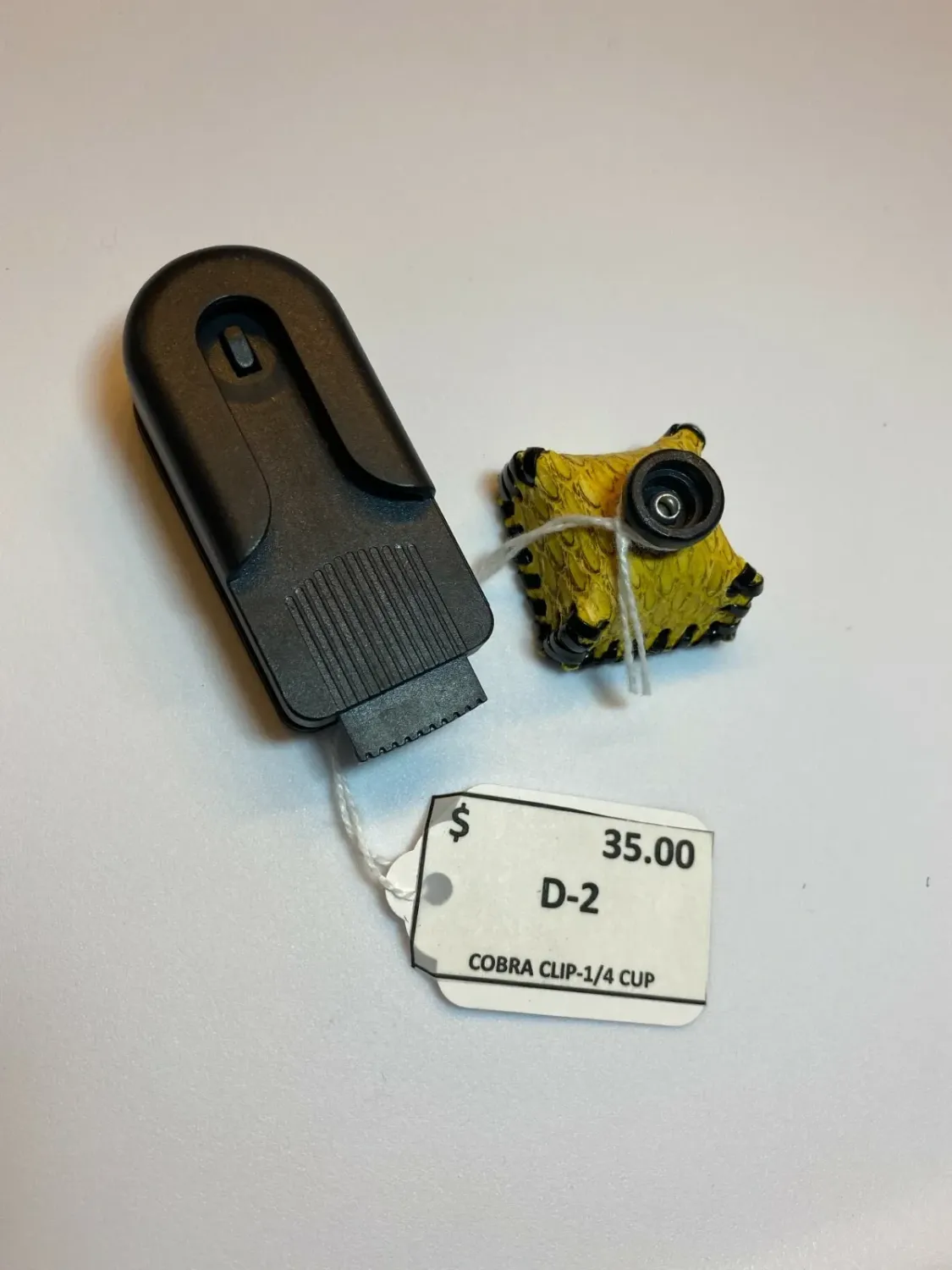 Billiard Pocket Chalk Holder - Exotic Materials 1/1: COBRA 1/4 CUP CLIP