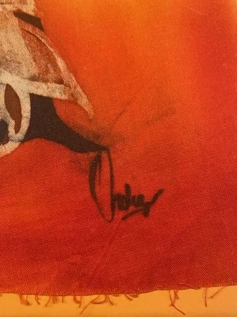 Authentic African Hand-Painted Cloth/mounted and framed