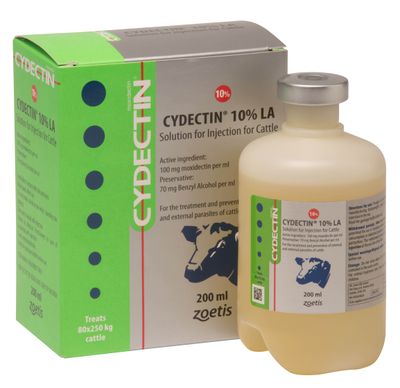 Cydectin 10% LA Injection for cattle long-acting wormer
