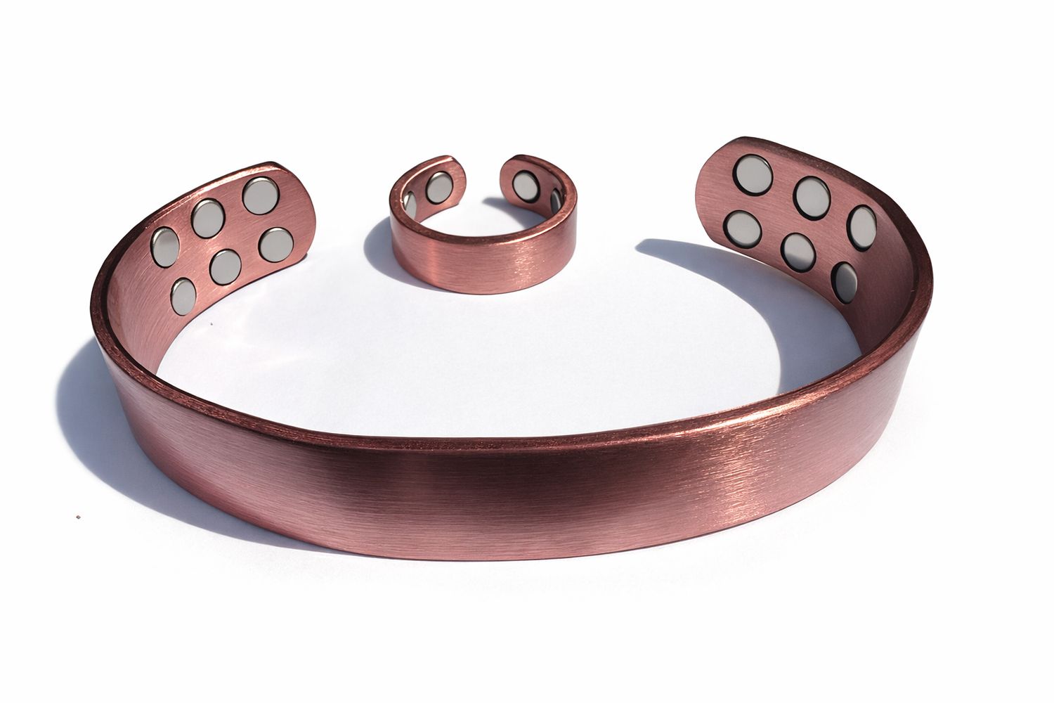 Sacred Baboon® Pure Copper Magnetic Cuff Bracelet &amp; Ring Set