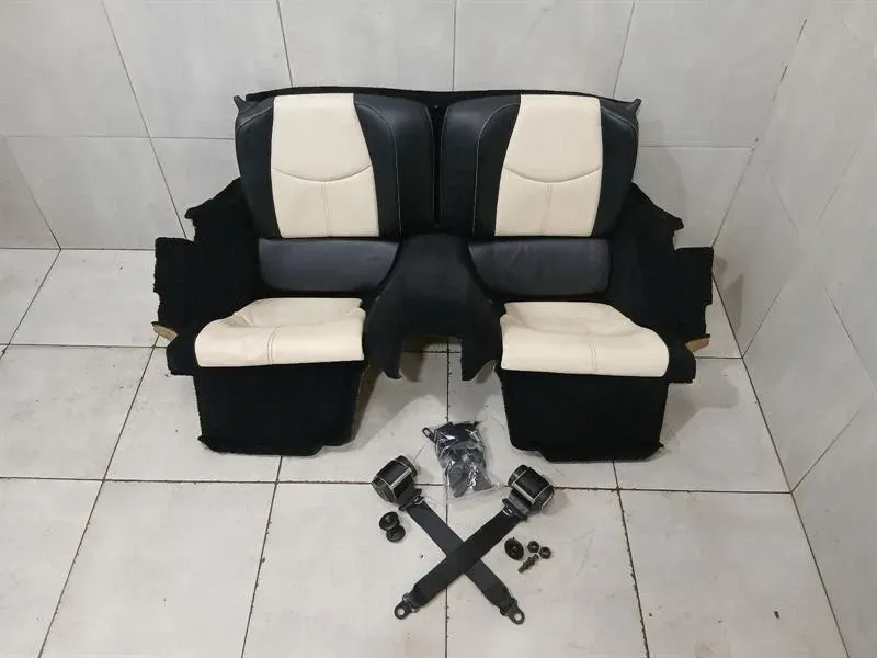 Porsche 911 997 seats convertible rear seats interior black/cream full leather
