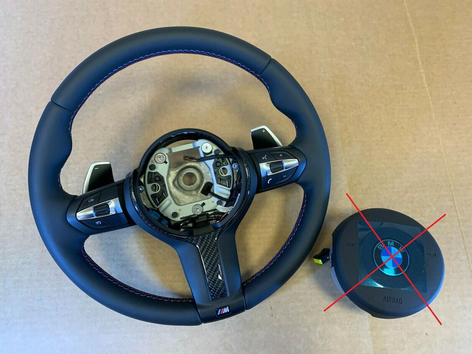BMW F22 F30 F31 F32 F33 F34 F36 USA M Steering Wheel PADDLES HEATED VIBRO CARBON