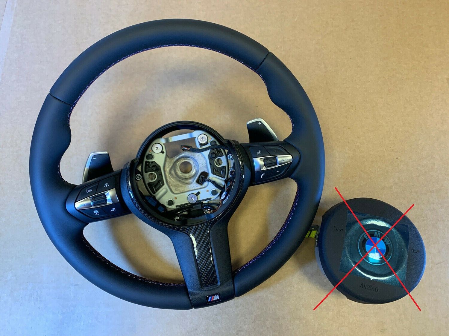 BMW F22 F23 F30 F31 F32 F33 F34 F36 USA M Steering Wheel PADDLE CARBON VIBRO ACC