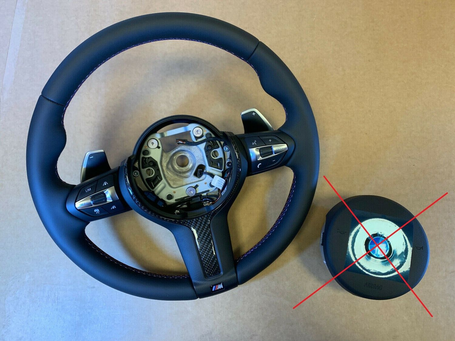 BMW F15 F16 F25 F26 F39 F45 F48 OEM USA M Steering Wheel PADDLE CARBON VIBRO ACC