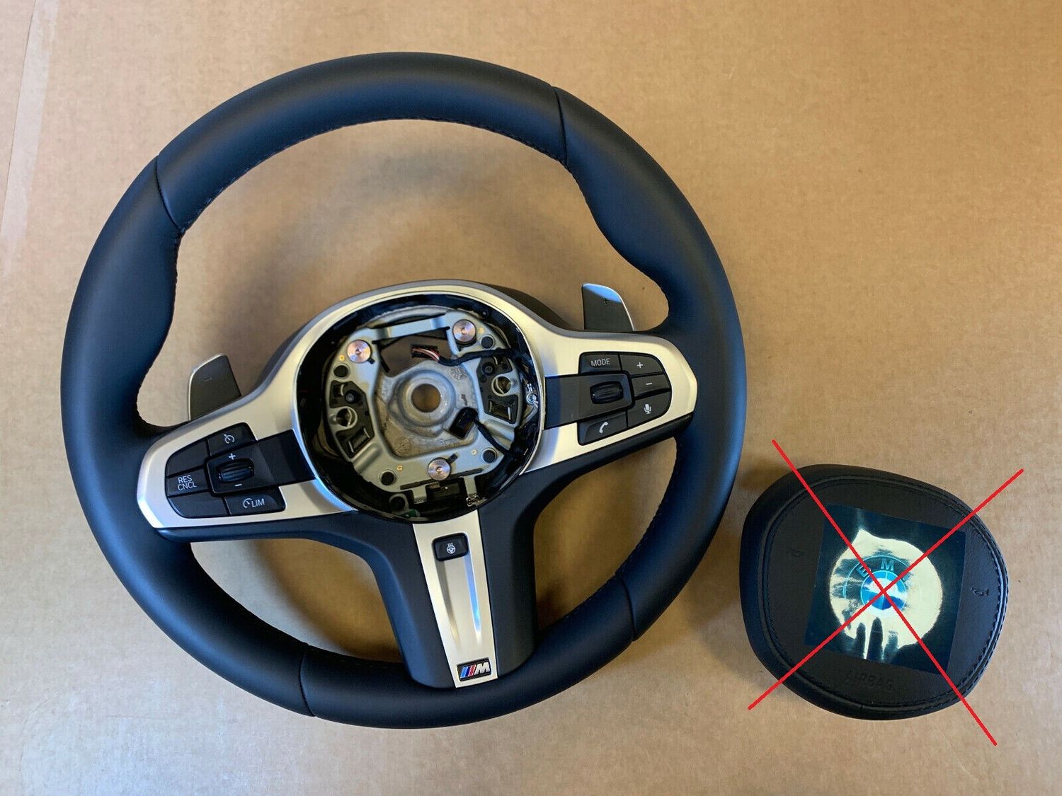 BMW 5 6 X3 X4 G30 G31 G38 G32 G01 G02 OEM M Steering Wheel Paddles HEATING VIBRO