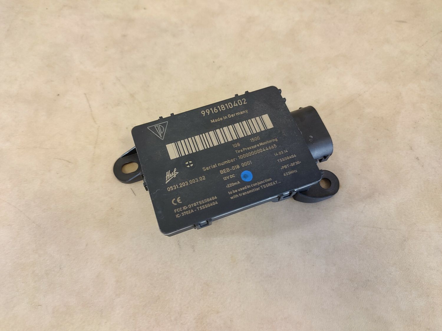 GENUINE PORSCHE 911 991 CARRERA TYRE PRESSURE CONTROL UNIT 99161810402